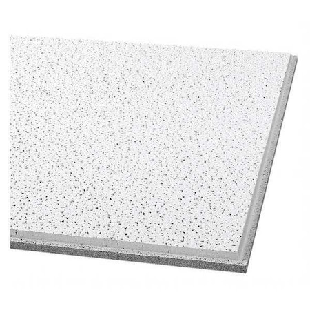 Fine Fissured Ceiling Tile, 24 in W x 24 in L, Angled Tegular, 15/16 in Grid Size, 12 PK MPN:1717