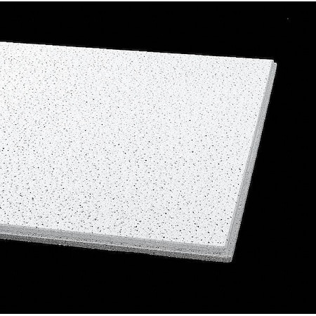 Fine Fissured Ceiling Tile, 24 in W x 48 in L, Square Lay-In, 15/16 in Grid Size, 12 PK MPN:1729A