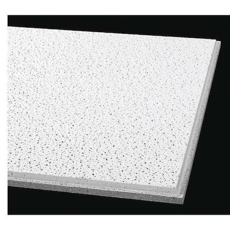 Fine Fissured Ceiling Tile, 24 in W x 48 in L, Angled Tegular, 15/16 in Grid Size, 10 PK MPN:1733A