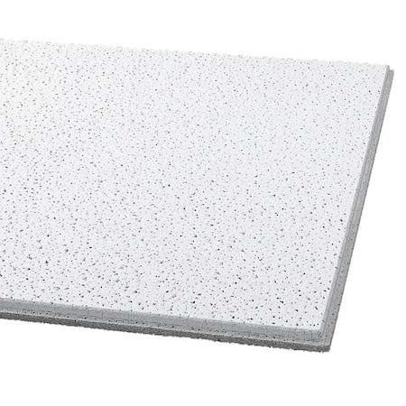 Fine Fissured Ceiling Tile, 24 in W x 24 in L, Beveled Tegular, 9/16 in Grid Size, 16 PK MPN:1734