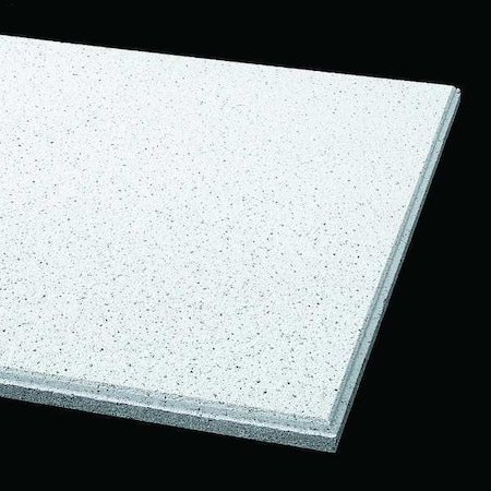 Fine Fissured Ceiling Tile, 24 in W x 24 in L, Beveled Tegular, 9/16 in Grid Size, 10 PK MPN:1758B