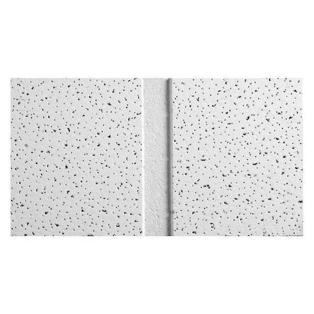 Fine Fissured Ceiling Tile, 24 in W x 48 in L, Angled Tegular, 15/16 in Grid Size, 10 PK MPN:1761C