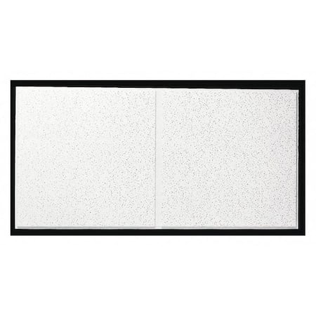 Fine Fissured Ceiling Tile, 24 in W x 48 in L, Angled Tegular, 9/16 in Grid Size, 10 PK MPN:1766C