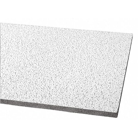 Fine Fissured Ceiling Tile, 24 in W x 48 in L, Square Lay-In, 15/16 in Grid Size, 8 PK MPN:1811