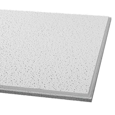 Fine Fissured Ceiling Tile, 24 in W x 24 in L, Angled Tegular, 15/16 in Grid Size, 12 PK MPN:1820A