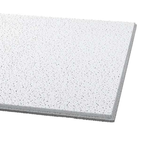 Fine Fissured Ceiling Tile, 24 in W x 24 in L, Beveled Tegular, 9/16 in Grid Size, 12 PK MPN:1835