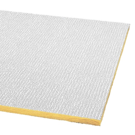 Shasta Ceiling Tile, 24 in W x 48 in L, Square Lay-In, 15/16 in Grid Size, 16 PK MPN:2907