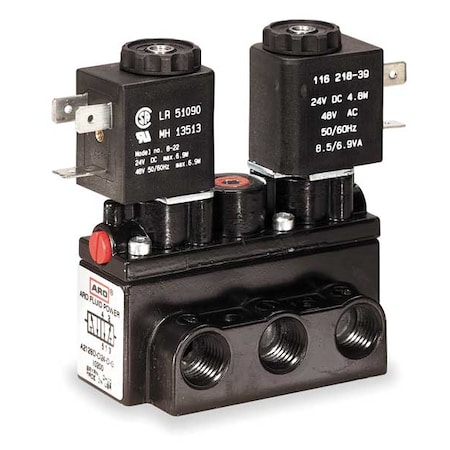 Solenoid Air Control Valve, 1/4 In, 24VDC MPN:A212SD-024-L