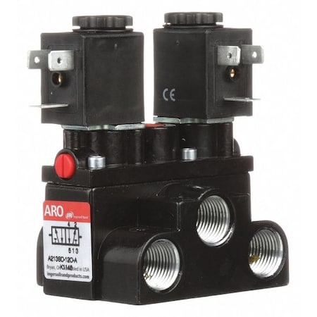 Solenoid Air Control Valve, 3/8 In, 120VAC MPN:A213SD-120-A