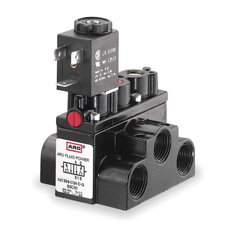 Solenoid Air Control Valve, 3/8 In, 24VDC MPN:A213SS-024-L