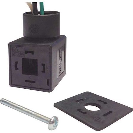 Solenoid Coil Connector, 3 Pin, 30 mm MPN:CDW-30