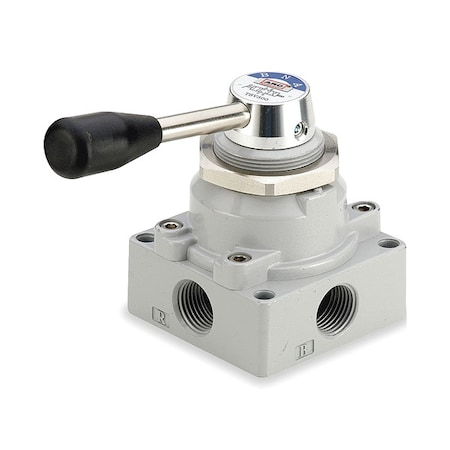 Manual Air Control Valve, 4-Way, 1/2in NPT MPN:M114LR