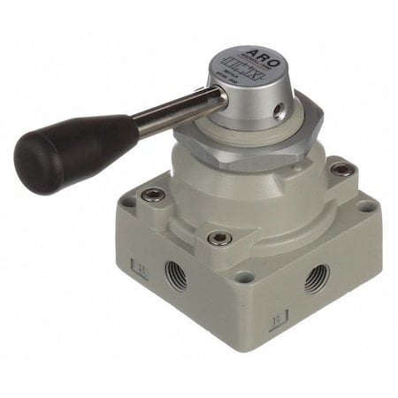 Manual Air Control Valve, 4-Way, 1/4in NPT MPN:M512LR