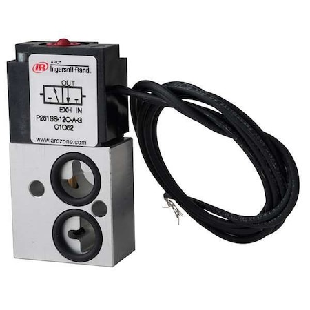 Solenoid Air Control Valve, 1/8 In, 120VAC MPN:P261SS-120-A