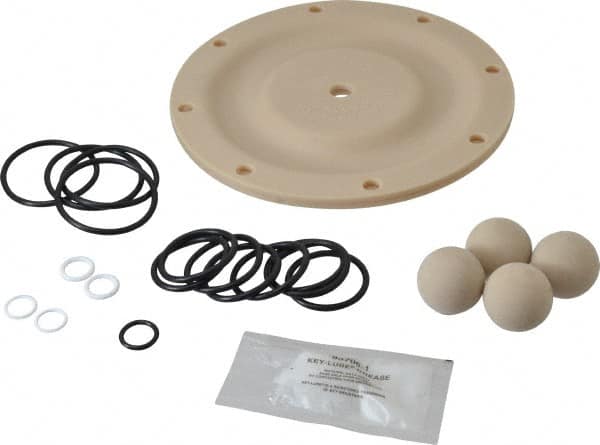 Diaphragm Pump Fluid Section Repair Kit: Santoprene, Includes Balls, Diaphragms & Seals MPN:637161-EB-C