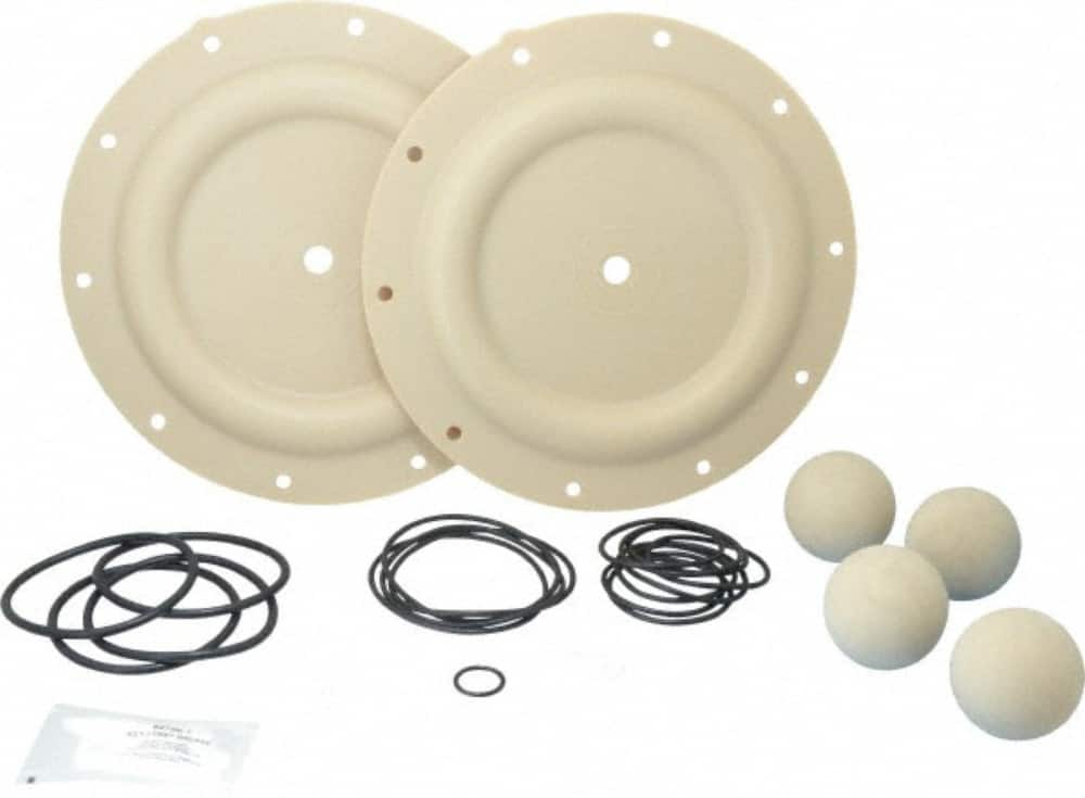 Diaphragm Pump Fluid Section Repair Kit: Santoprene, Includes Balls, Diaphragms & Seals MPN:637165-EB