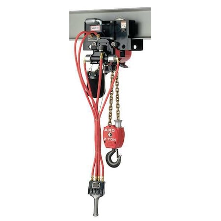 Air Chain Hoist, 2200 lb. Cap., 10 ft. Lft MPN:7790A-3HA10-C6S