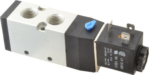 Stacking Solenoid Valve: Solenoid, 4-Way, 2 Position, Spring Return MPN:M212SS-012-D