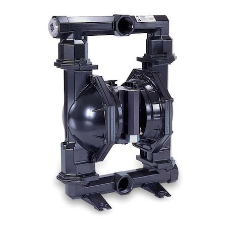Double Diaphragm Pump, Stainless steel, Air Operated, PTFE, 90 gpm GPM 200 Degrees F MPN:666161-244-C