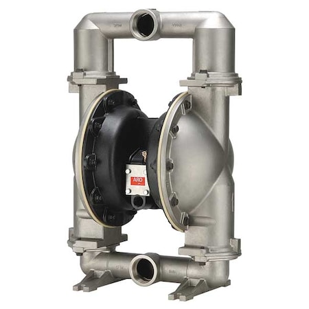 Double Diaphragm Pump, Air Operated, 316 Stainless Steel, Santoprene, 196 gpm, 2 in NPTF MPN:666251-EEB-C