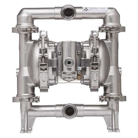 Double Diaphragm Pump, Stainless steel, Air Operated, Santoprene, 54 gpm GPM 225 Degrees F MPN:SD10R-CSS-SMM-B00