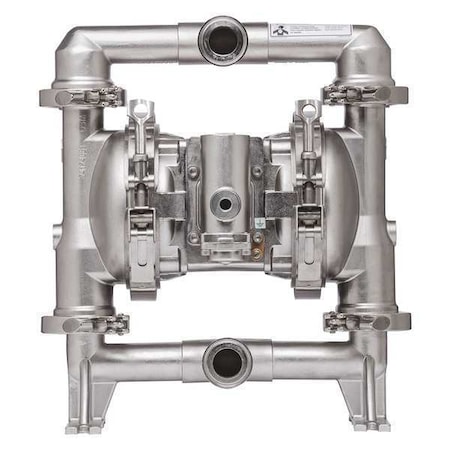 Double Diaphragm Pump, Stainless steel, Air Operated, Santoprene, 54 gpm GPM 225 Degrees F MPN:SD10S-CSS-SMM-B00