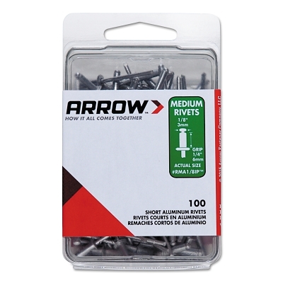 (50/Pc) Medium 3/16 Aluminum Rivet MPN:RMA3/16IP