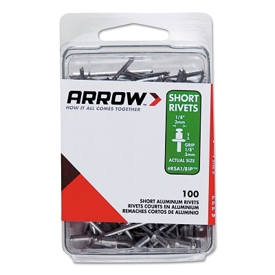 (100/Pc) Short 1/8 Aluminum Rivet MPN:RSA1/8IP