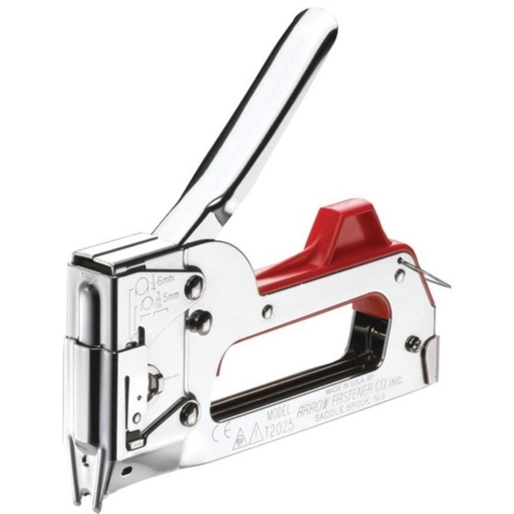 Arrow T2025 Dual-Purpose Attacker Staple Gun And Wire Tacker, Red MPN:T2025