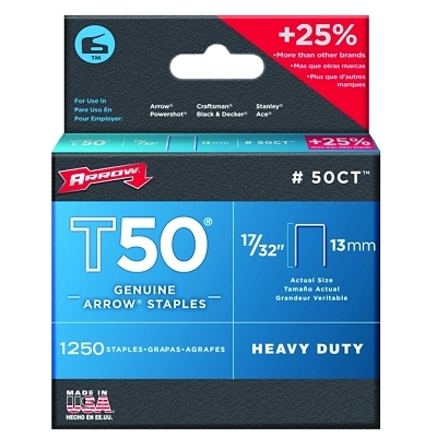 50000 T50 Ceiltile 17/32IncH Staples 1-250/Pk MPN:50CT
