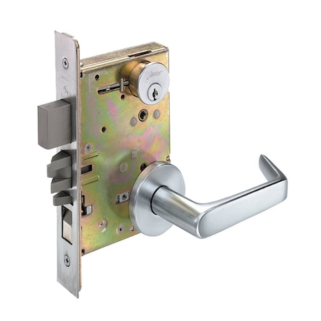 Apartment, Front Door Mortise Lock, X Lever, L Rose, Satin Chrome MPN:BM11 XL 26D