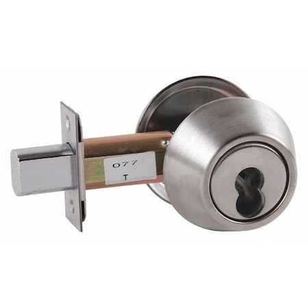 Deadbolt, Cylindrical, Satin Chrome Finish MPN:D61 26D IC