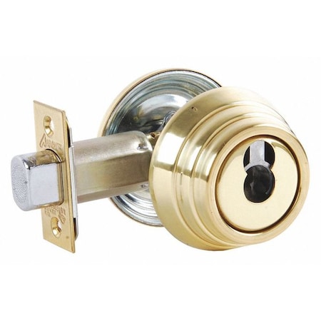 Deadbolt, Cylindrical, Bright Brass Finish MPN:E61 3 IC