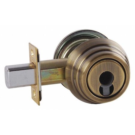 Deadbolt, Cylindrical, Antique Brass MPN:E61 5A IC