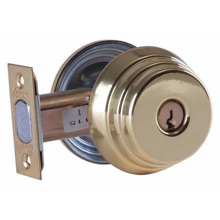 Deadbolt, Cylindrical, Bright Brass Finish MPN:E62 3 CS