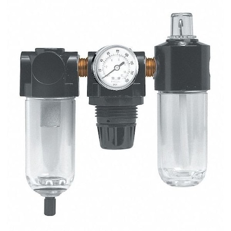 Mini Filter/Regulator/Lube Combo, 1/4