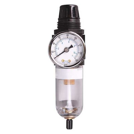 Mini filter/Regulator, Poly Bowl, 1/8