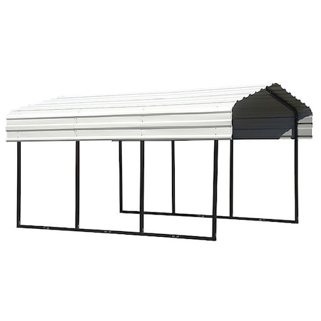 Steel Carport, 10x20x7 ft., Black/Eggshell MPN:CPH102007