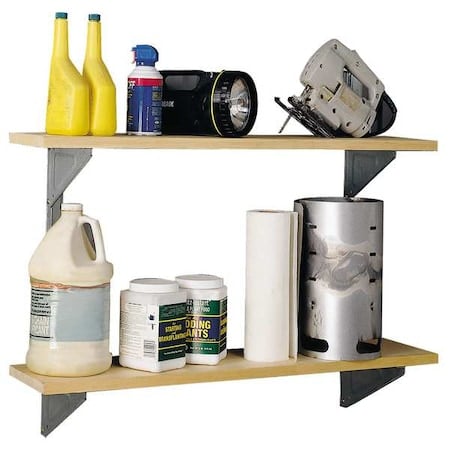 Steel Shelving Kit, 8 3/8 inx36 3/4 inx1 in, Gray, 35 3/4 in H MPN:SS404
