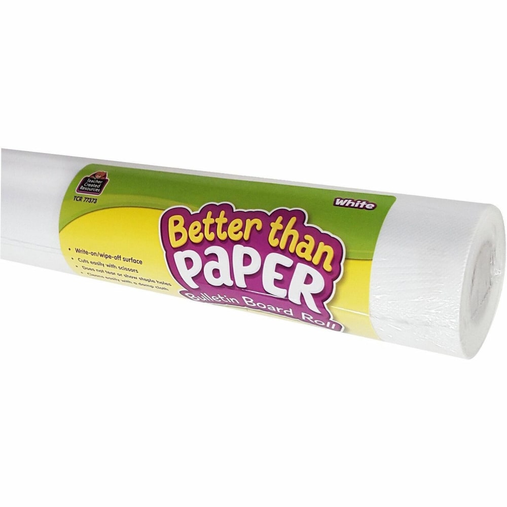 Teacher Created Resources White Better Than Paper Bulletin Board Roll - White - Fabric MPN:77373