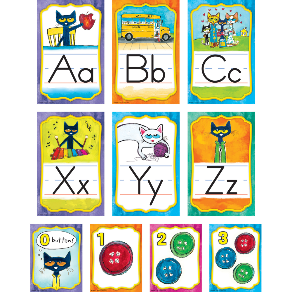 Edupress Pete The Cat Alphabet Bulletin Board Set, Multicolor MPN:EP-63950