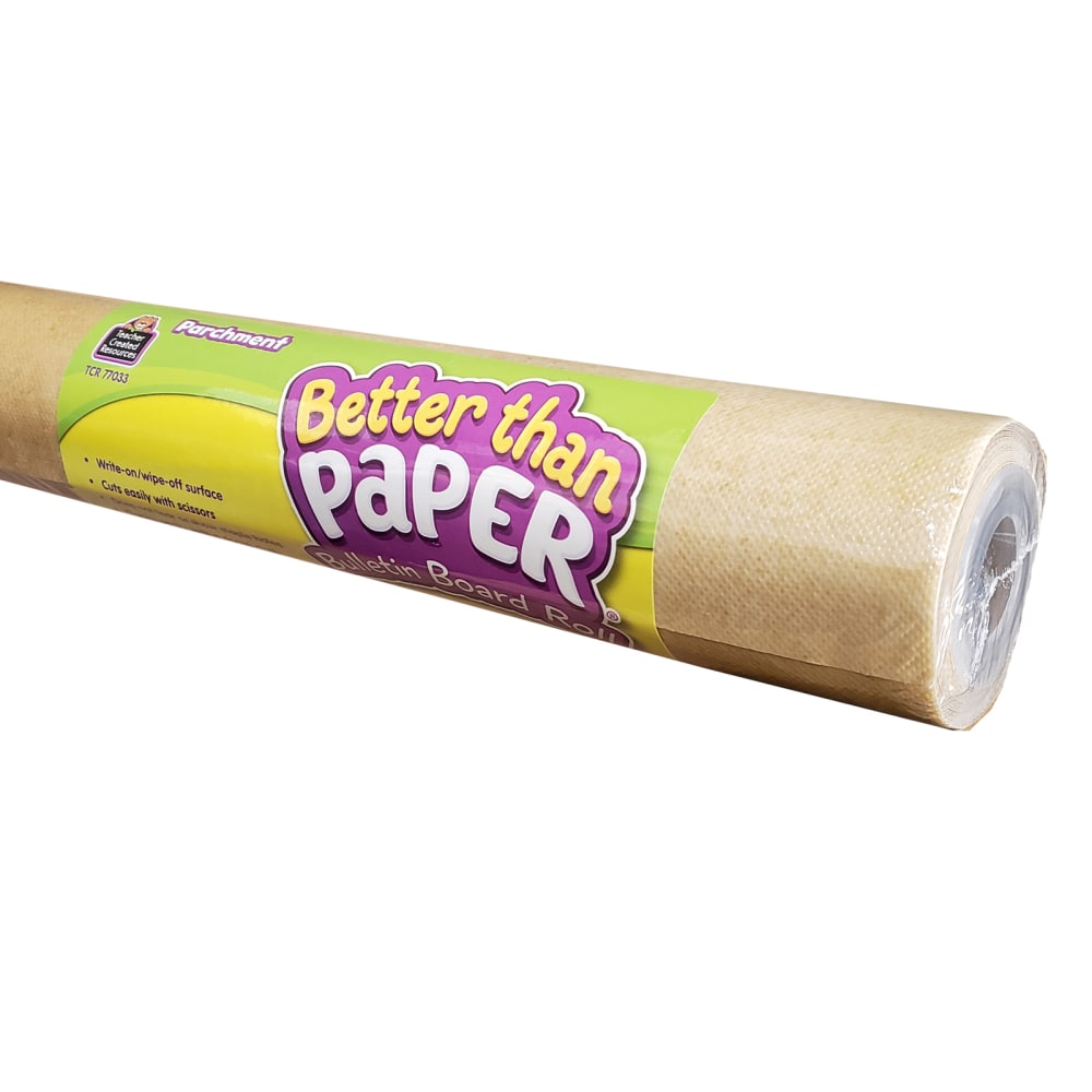 Teacher Created Resources Better Than Paper Bulletin Board Paper Rolls, 4ft x 12ft, Parchment, Pack Of 4 Rolls MPN:TCR32323