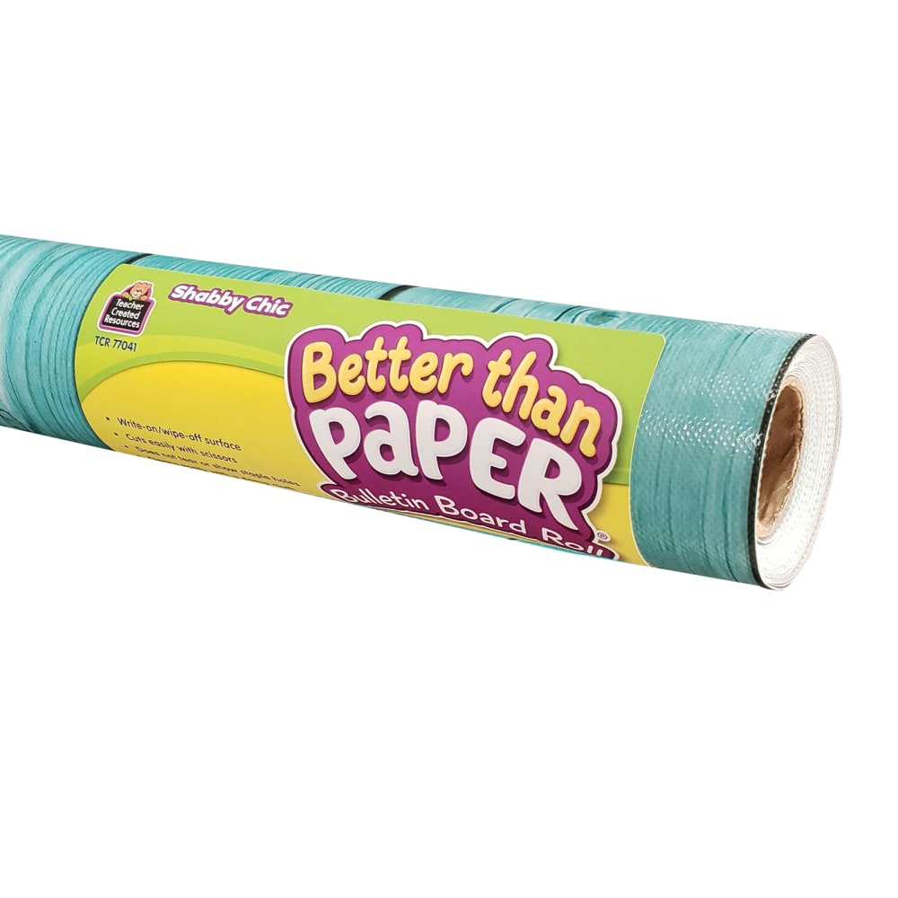 Teacher Created Resources Better Than Paper Bulletin Board Paper Rolls, 4ft x 12ft, Shabby Chic, Pack Of 4 Rolls MPN:TCR32349