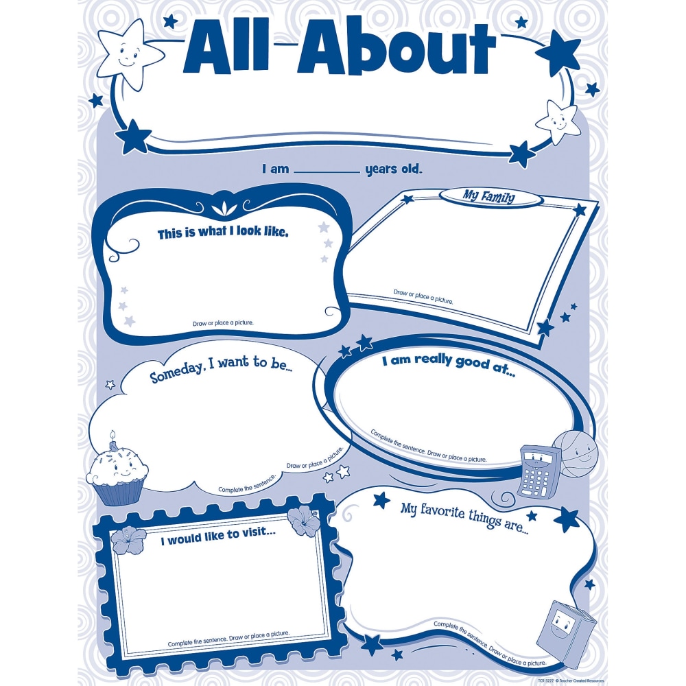 Teacher Created Resources All About Me Poster Pack, Pack Of 32 Posters MPN:TCR5222