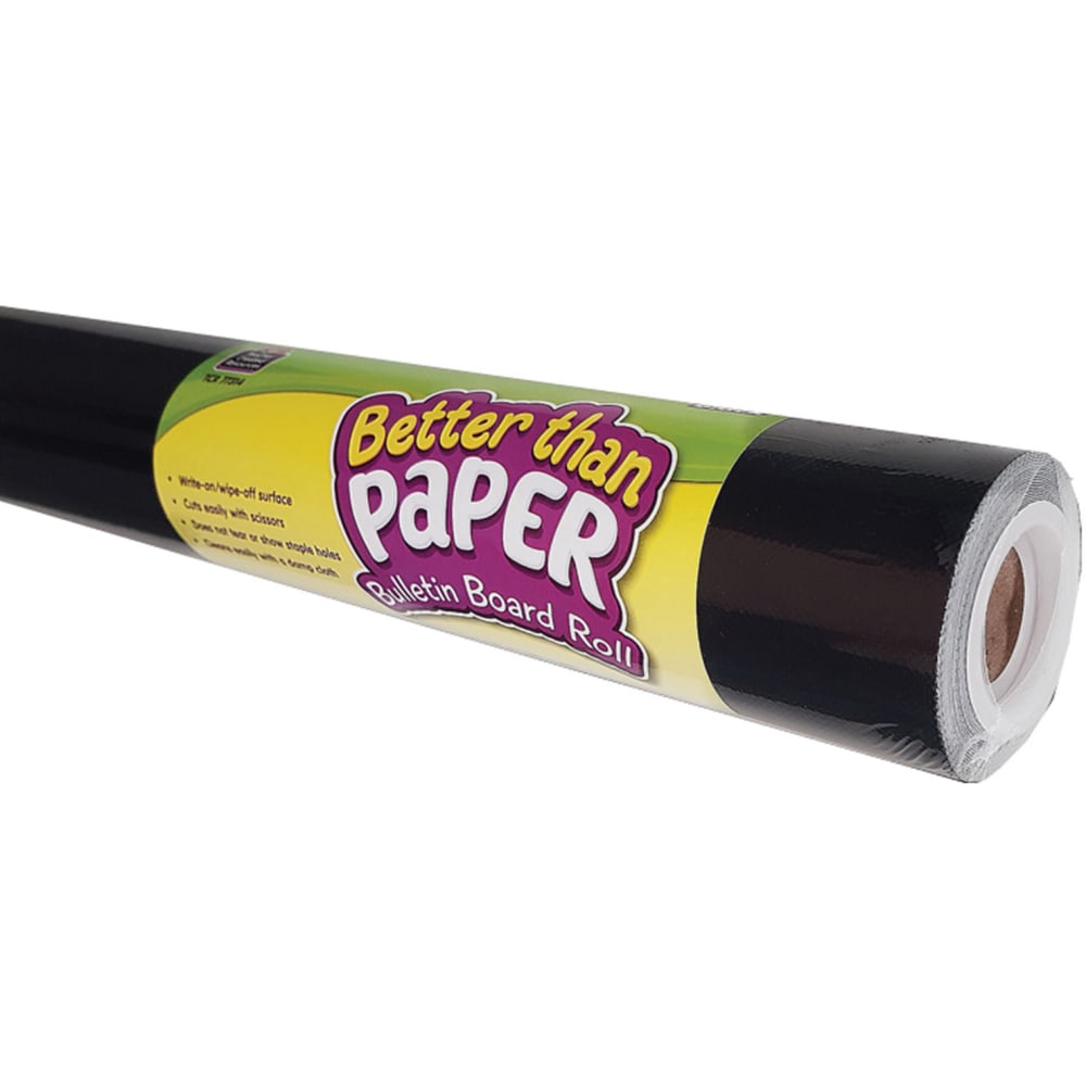 Teacher Created Resources Better Than Paper Bulletin Board Paper Rolls, 4ft x 12ft, Black, Pack Of 4 Rolls MPN:TCR6326
