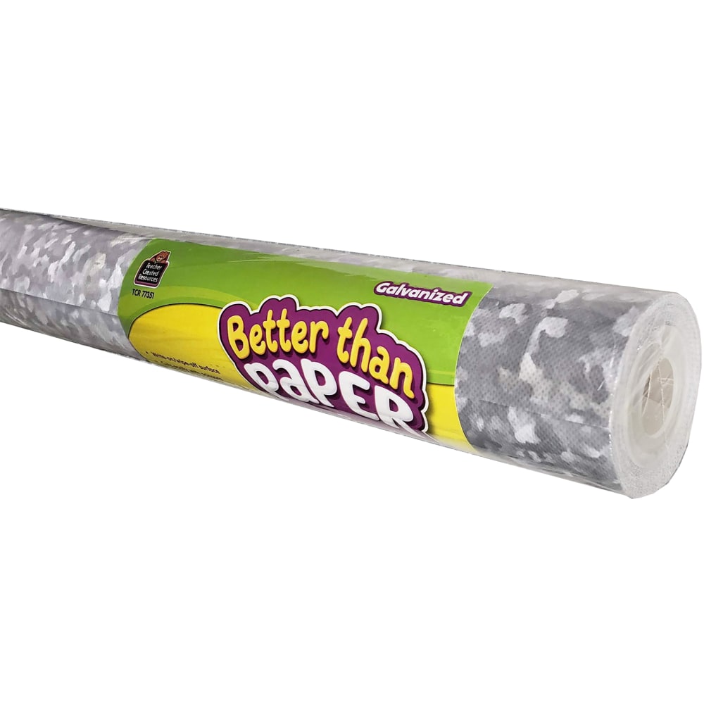 Teacher Created Resources Better Than Paper Bulletin Board Paper Rolls, 4ft x 12ft, Galvanized Metal, Pack Of 4 Rolls MPN:TCR6327