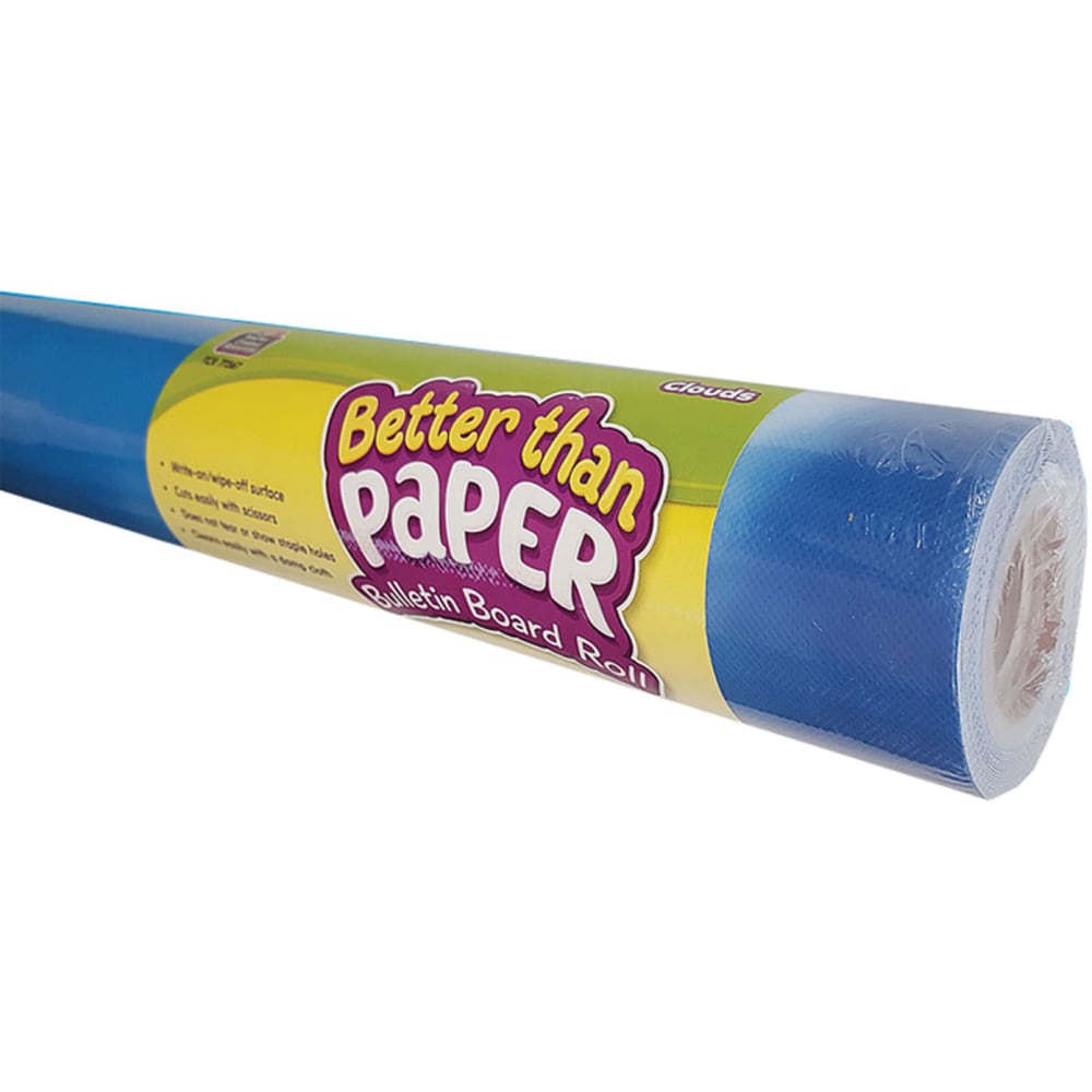 Teacher Created Resources Better Than Paper Bulletin Board Paper Rolls, 4ft x 12ft, Clouds, Pack Of 4 Rolls MPN:TCR6332