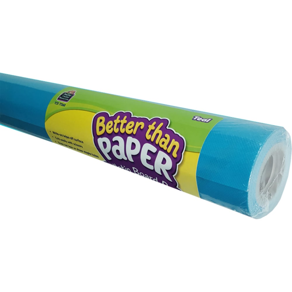 Teacher Created Resources Better Than Paper Bulletin Board Paper Rolls, 4ft x 12ft, Teal, Pack Of 4 Rolls MPN:TCR6333