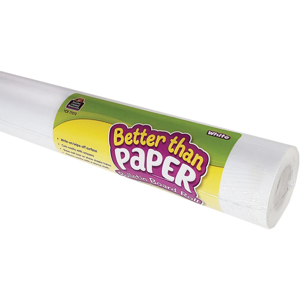 Teacher Created Resources Better Than Paper Bulletin Board Paper Rolls, 4ft x 12ft, White, Pack Of 4 Rolls MPN:TCR6338