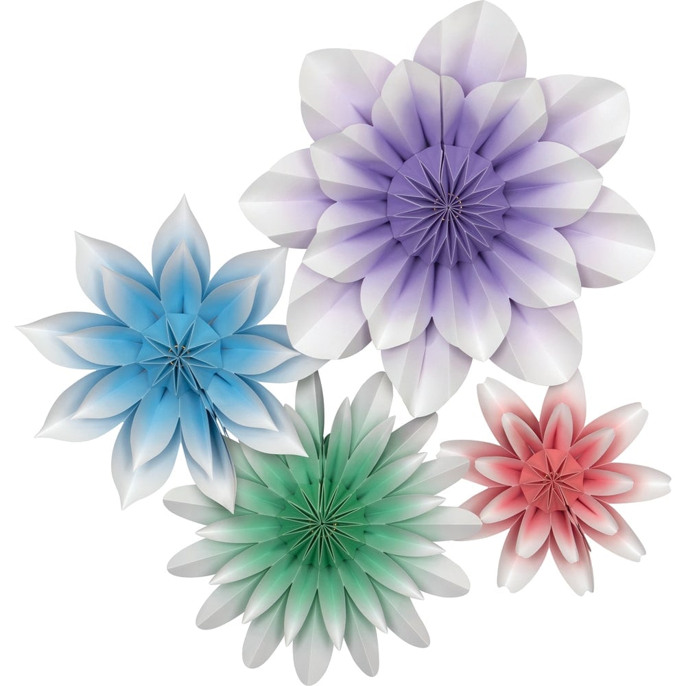 Teacher Created Resources Paper Flowers, Floral Bloom, Pack Of 4 Paper Flowers MPN:TCR8544